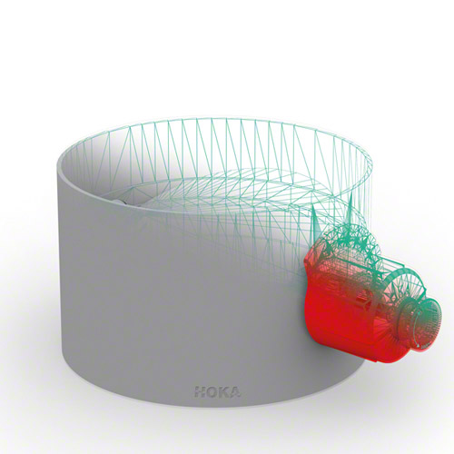 PVDF Drosselklappe mit Drehknopf rot  und Muffe stufenlos verstellbar mit Arretierung inklusive  Lippendichtung